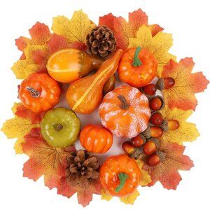 Fall Decorations for Home-6pcs Mini Pumpkins & 2pcs Gourds, 30pcs